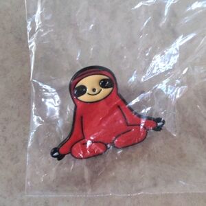 4/$20 Meditating Sloth enamel pin with pinch back